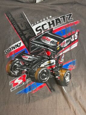 Tony Stewart 15 Shirt Mens 3XL NASCAR Racing Graphic Tee Brown Bad Boy